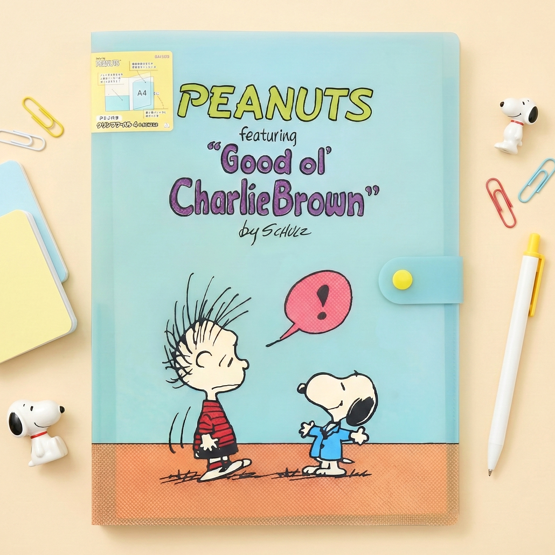 Peanuts Snoopy A4 Folder - Blue