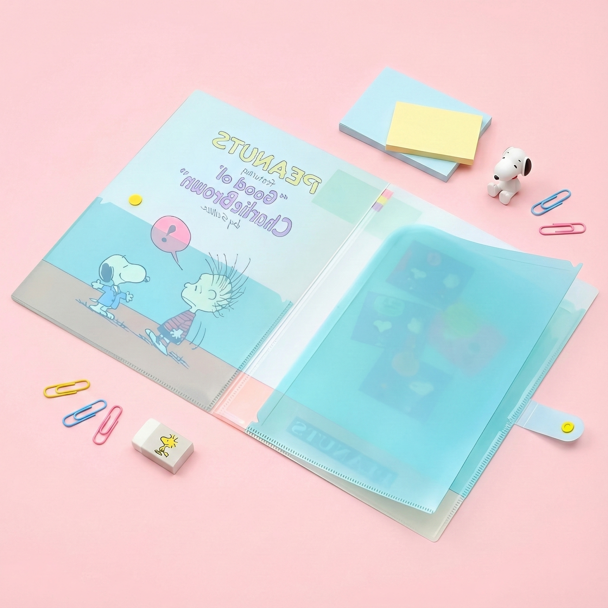 Peanuts Snoopy A4 Folder - Blue