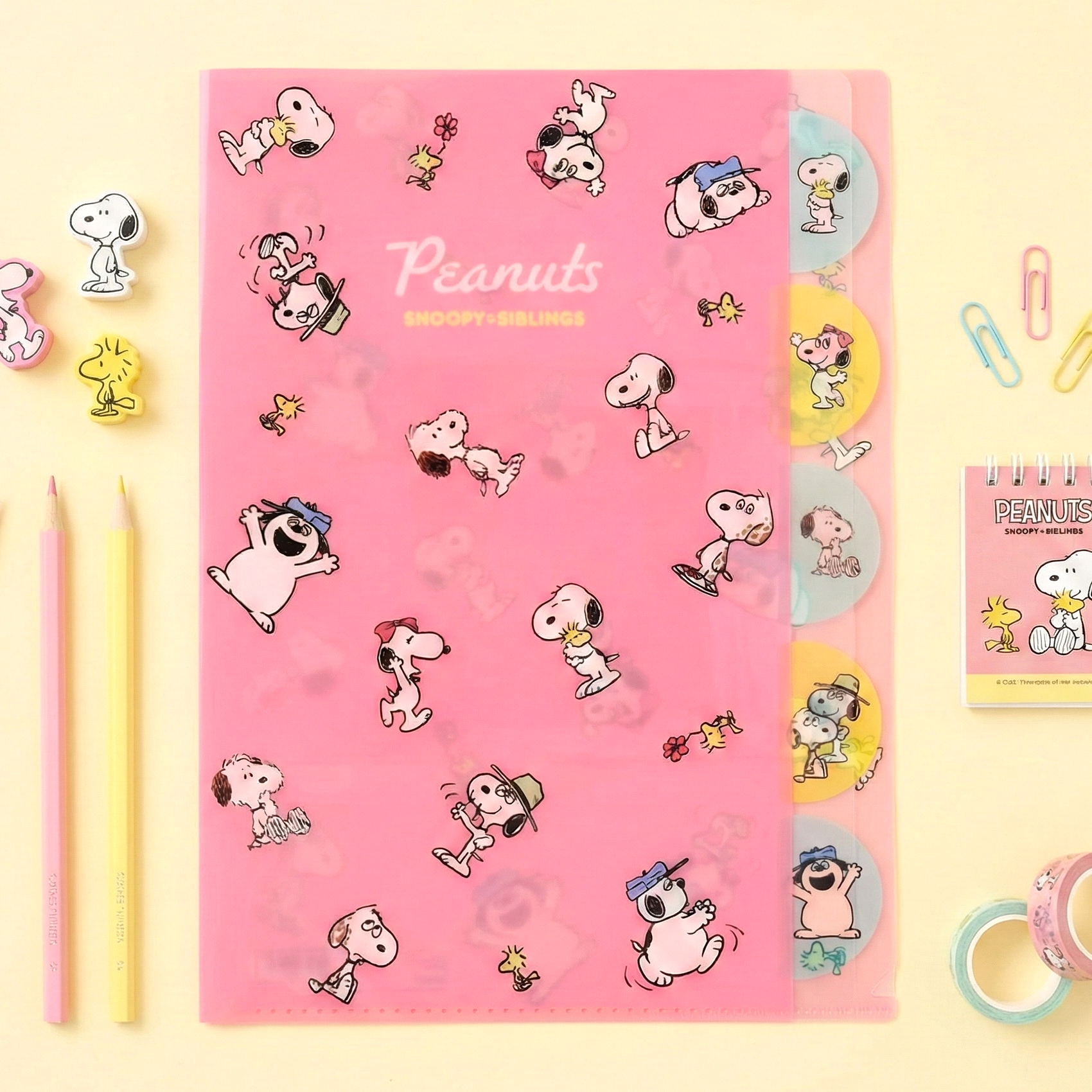 Peanuts Snoopy A4 Folder With Dividers - Playful Siblings