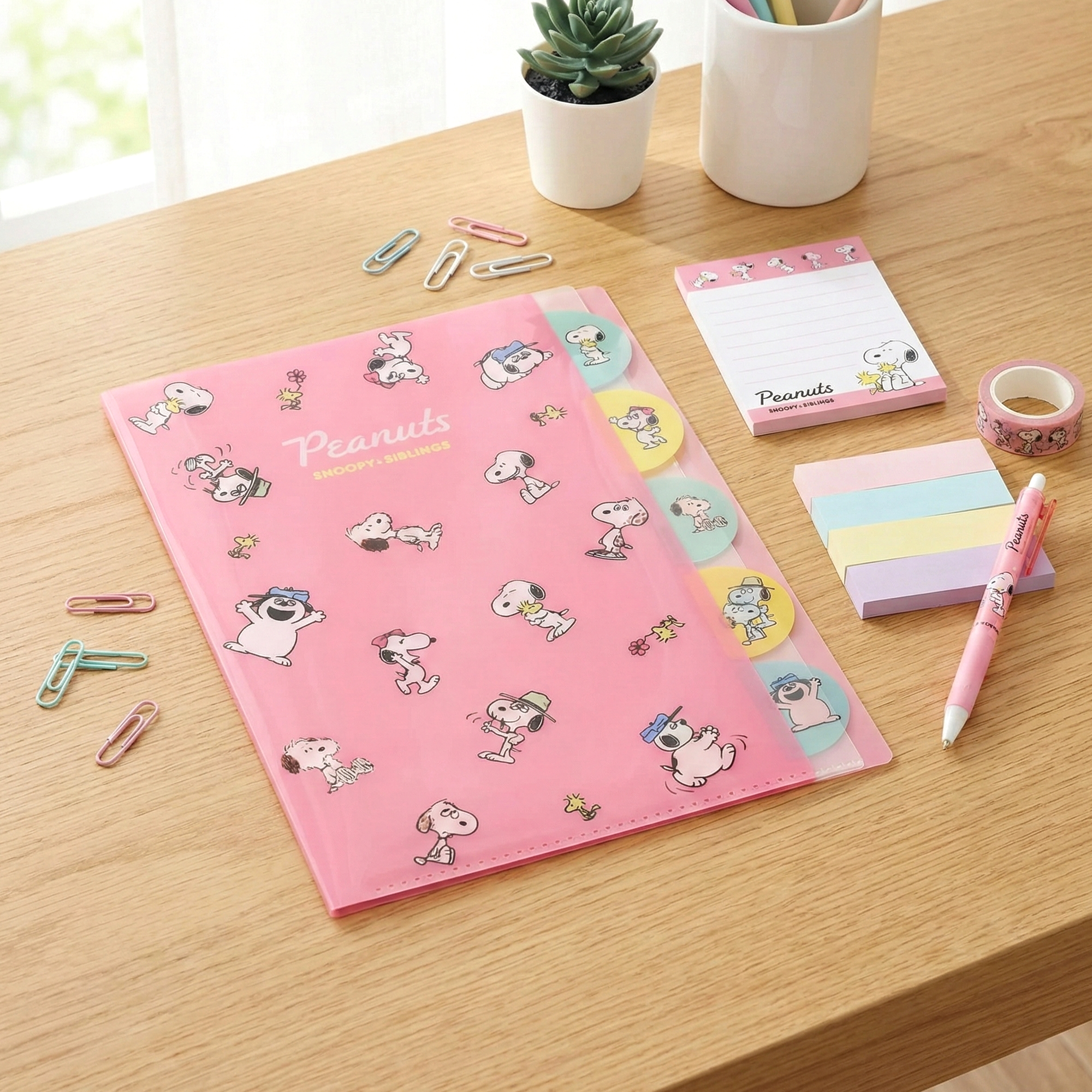Peanuts Snoopy A4 Folder With Dividers - Playful Siblings