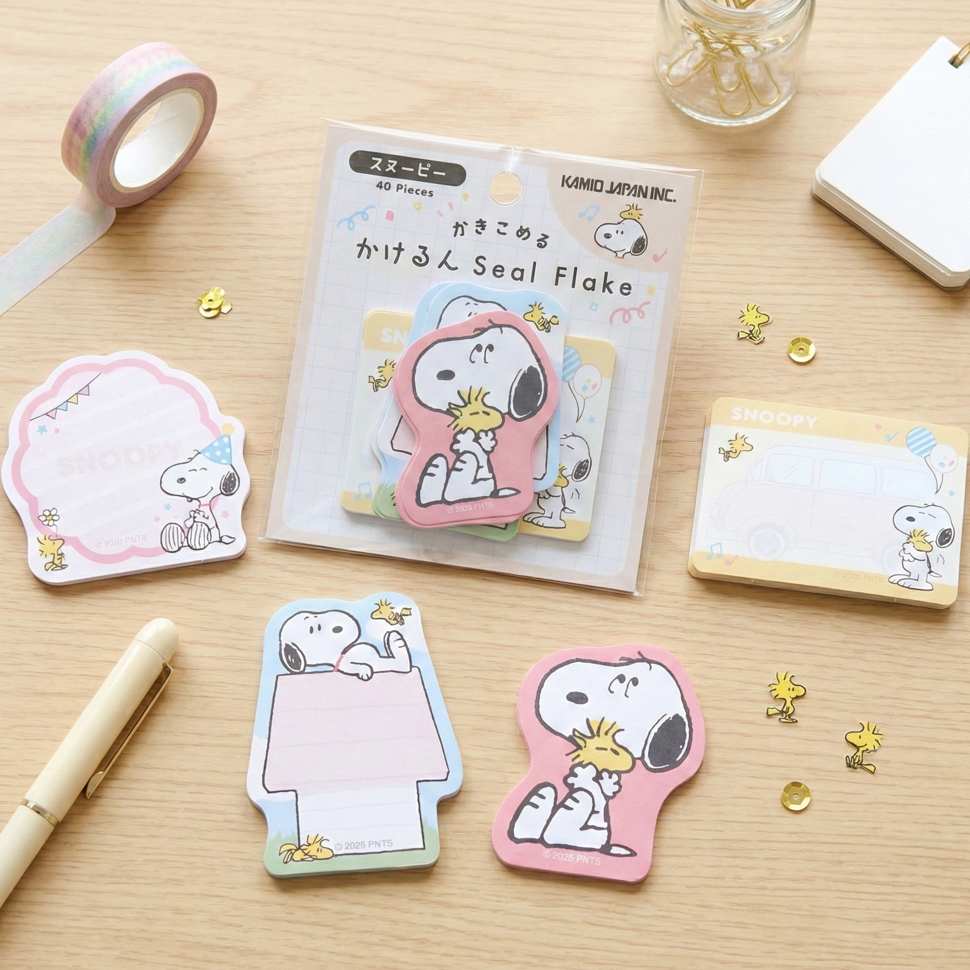Peanuts Snoopy Write-On Stickers - Beige - Limited Edition
