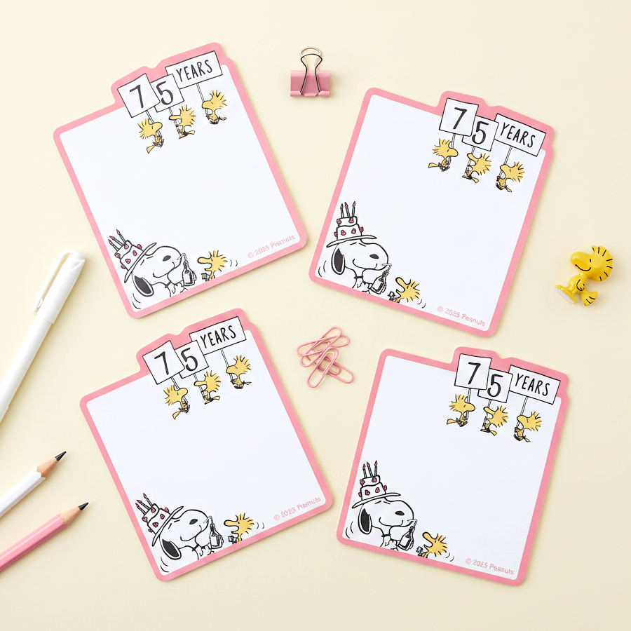 Snoopy Sticky Notes - Birthday Party - Limited 75th Anniversary Edition