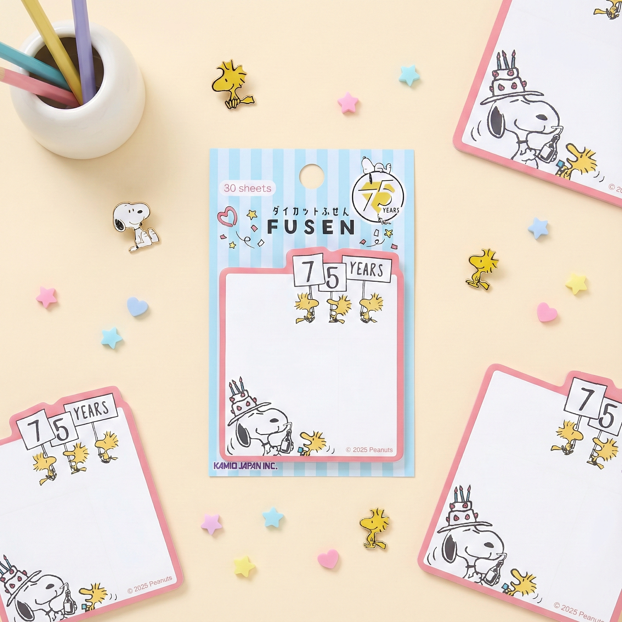 Snoopy Sticky Notes - Birthday Party - Limited 75th Anniversary Edition