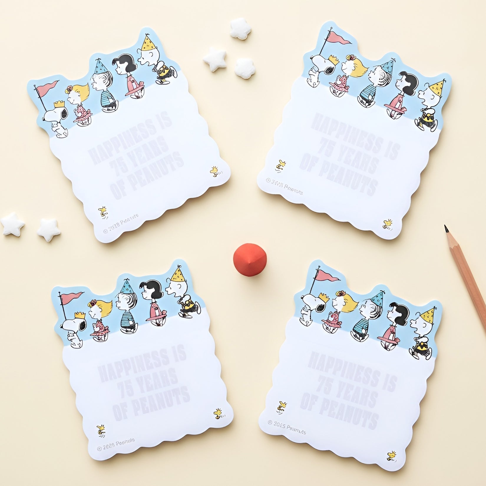 Peanuts Snoopy Sticky Notes - Happy March - Limited 75th Anniversary Edition