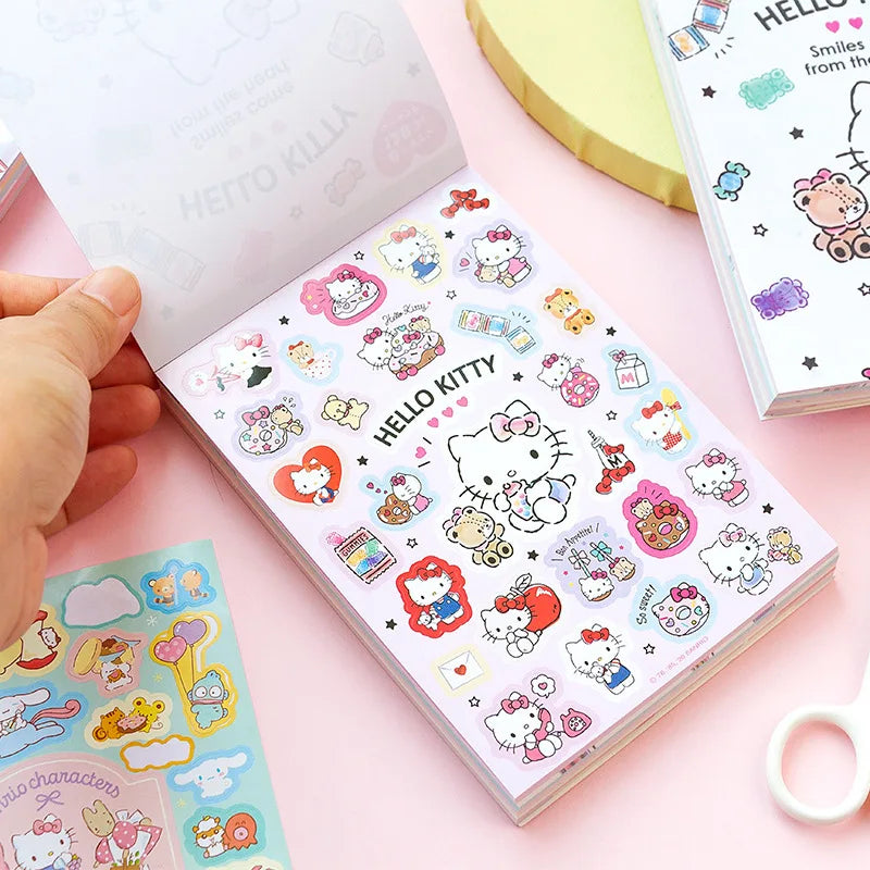Sanrio Memo Pad Set – 128 Sheets + Sticker Sheet (Extra Large)