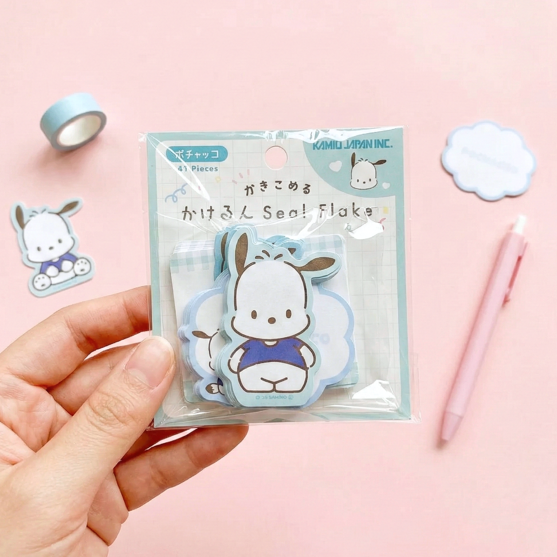 Sanrio Characters Write-On Stickers - Pochacco