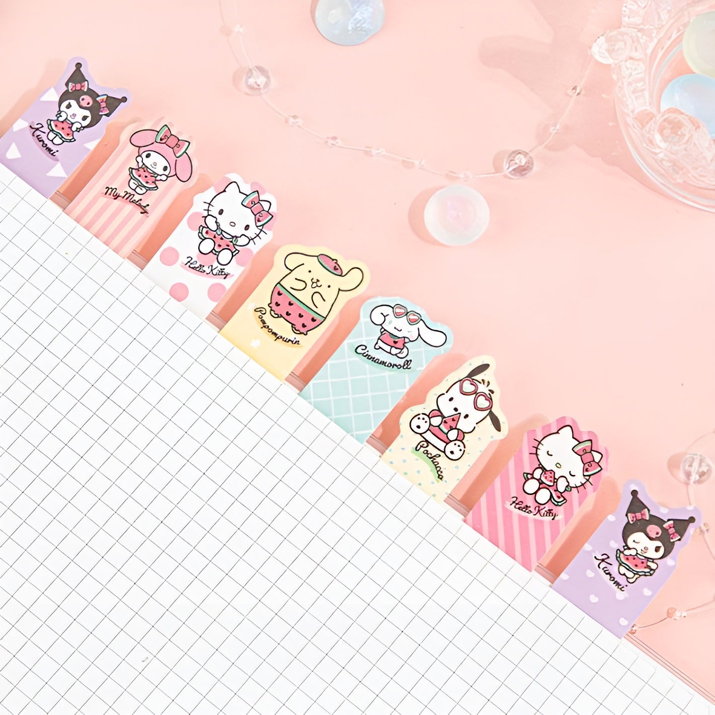 Sanrio Characters Index Sticky Notes - Ice Cream Truck