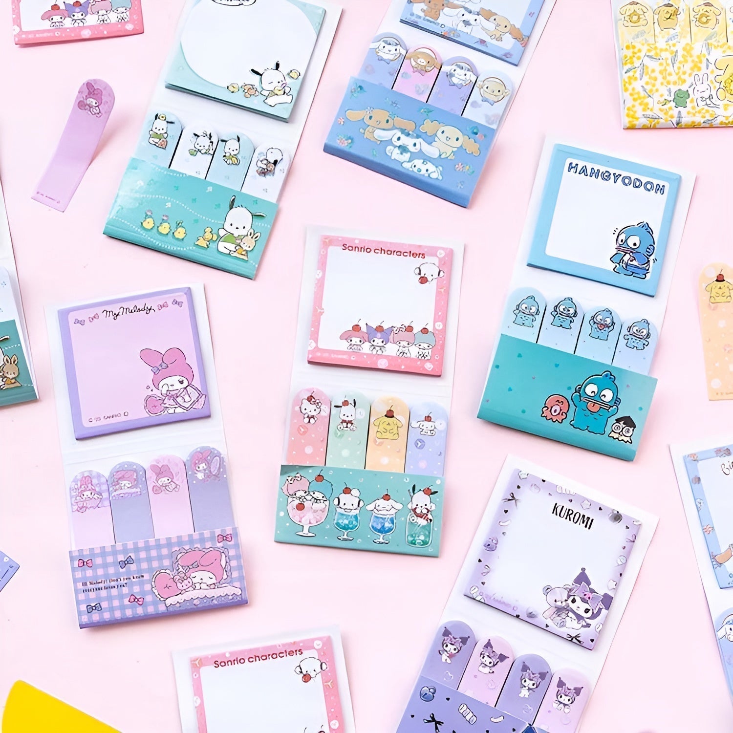 Sanrio Characters Large Sticky Notes Set - Sweet Life