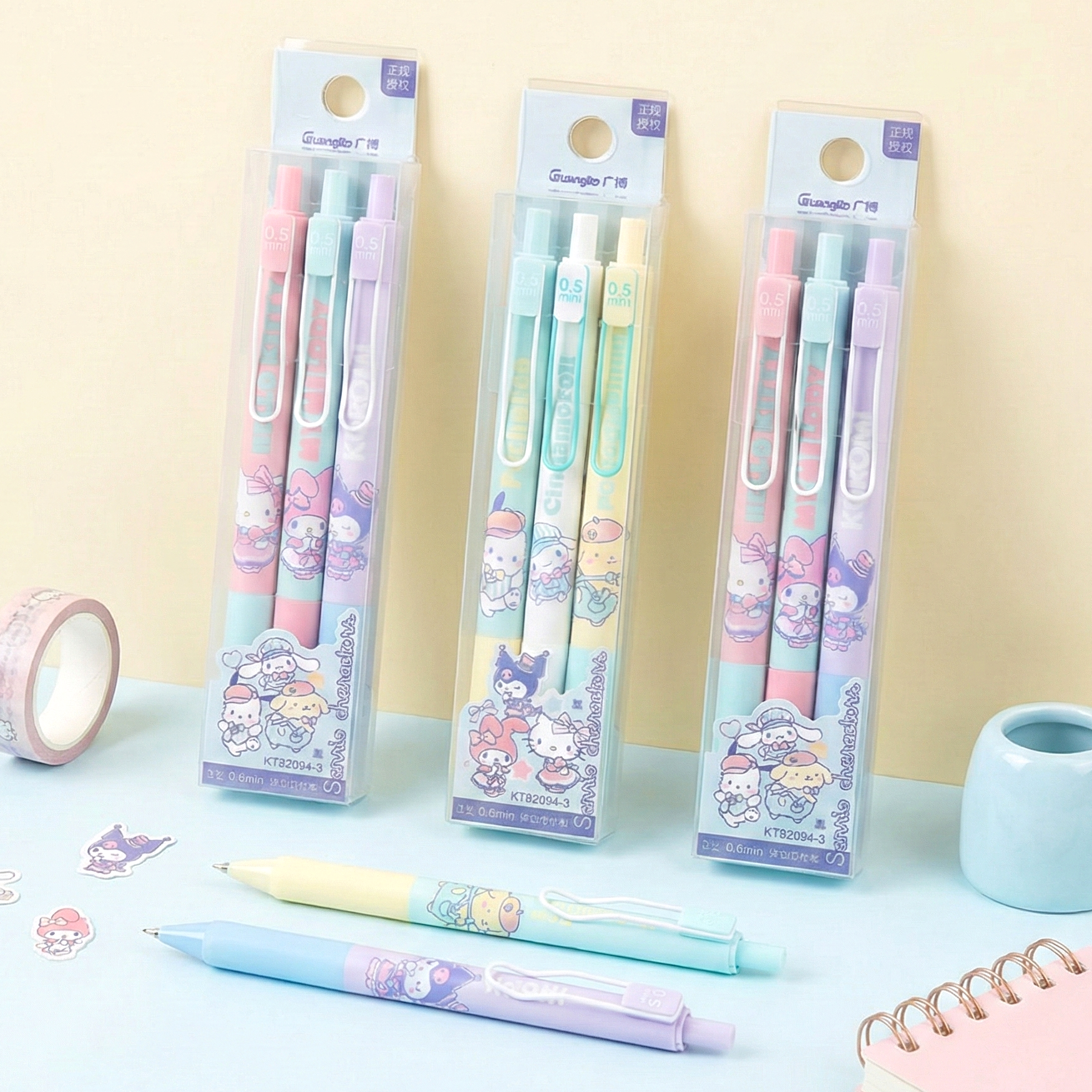 Sanrio Color Pop Gel Pens - Set of 3