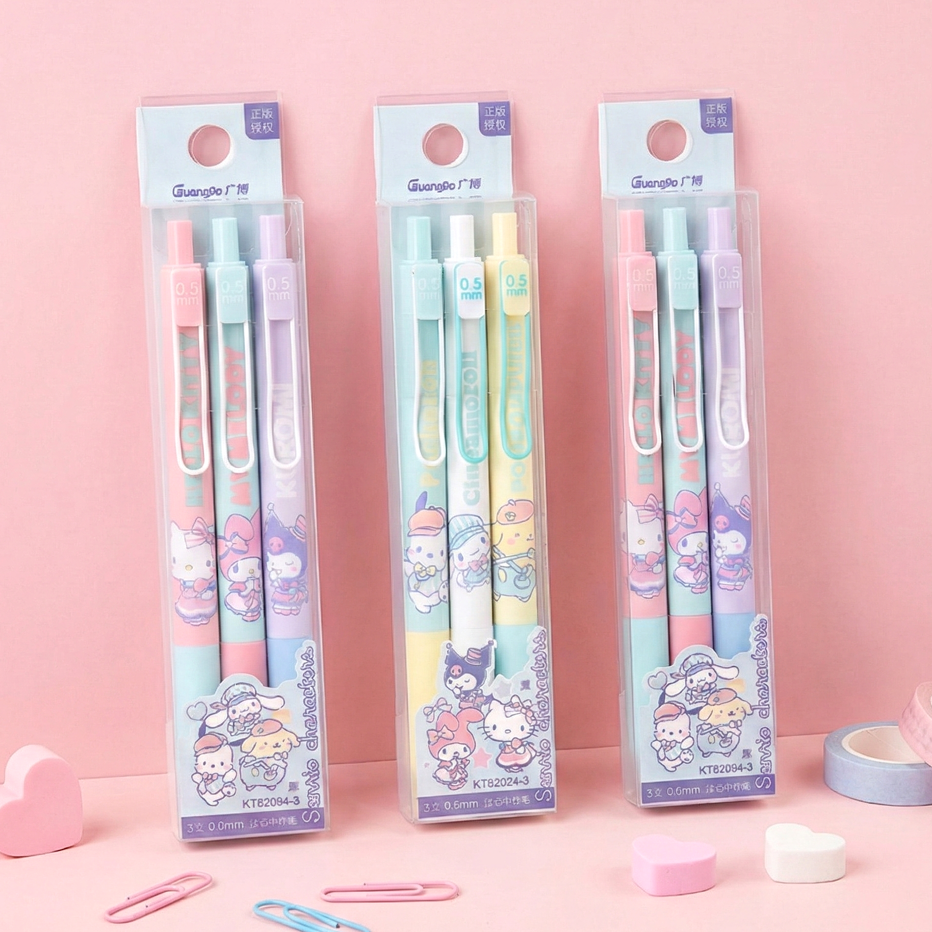 Sanrio Color Pop Gel Pens - Set of 3