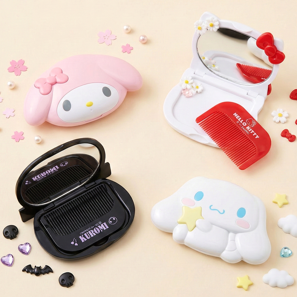 Sanrio Compact Mirror & Comb Set