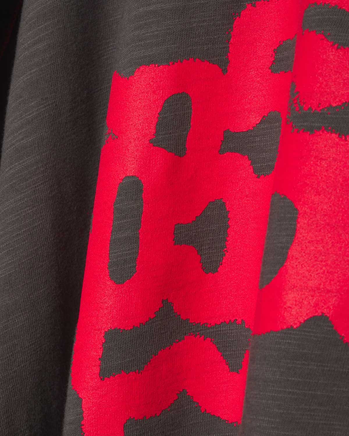 Sp5der Contrast Stitch Slub Tee Slate Grey