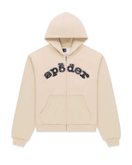 Sp5der OG Logo Mixed Stone Hoodie Cream