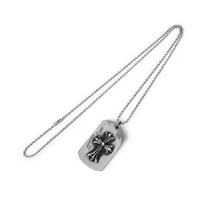 Chrome Hearts TINY CH CROSS CUTOUT DOG TAG