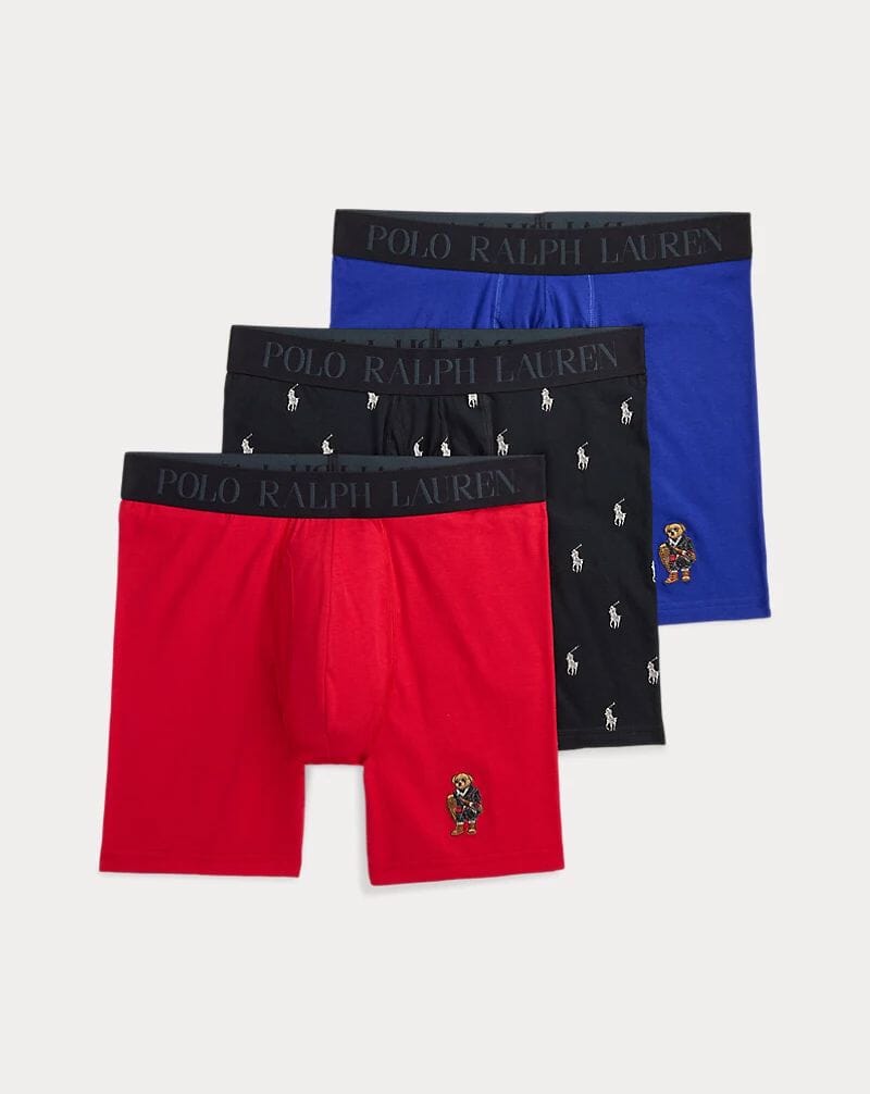 Ralph Lauren 4D-Flex Polo Bear Boxershorts 3er-Pack