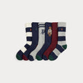 Ralph Lauren Polo Bear Crew-Socken aus Baumwollmischung, 6er-Pack