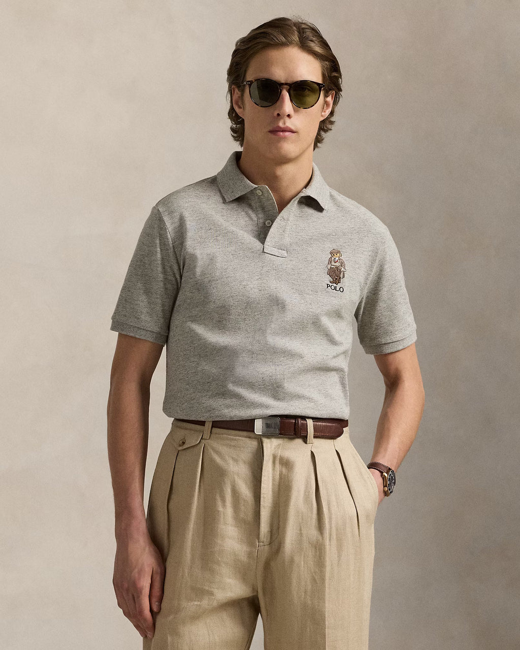 Ralph Lauren Polohemd mit klassischer Passform und Mesh-Einsatz